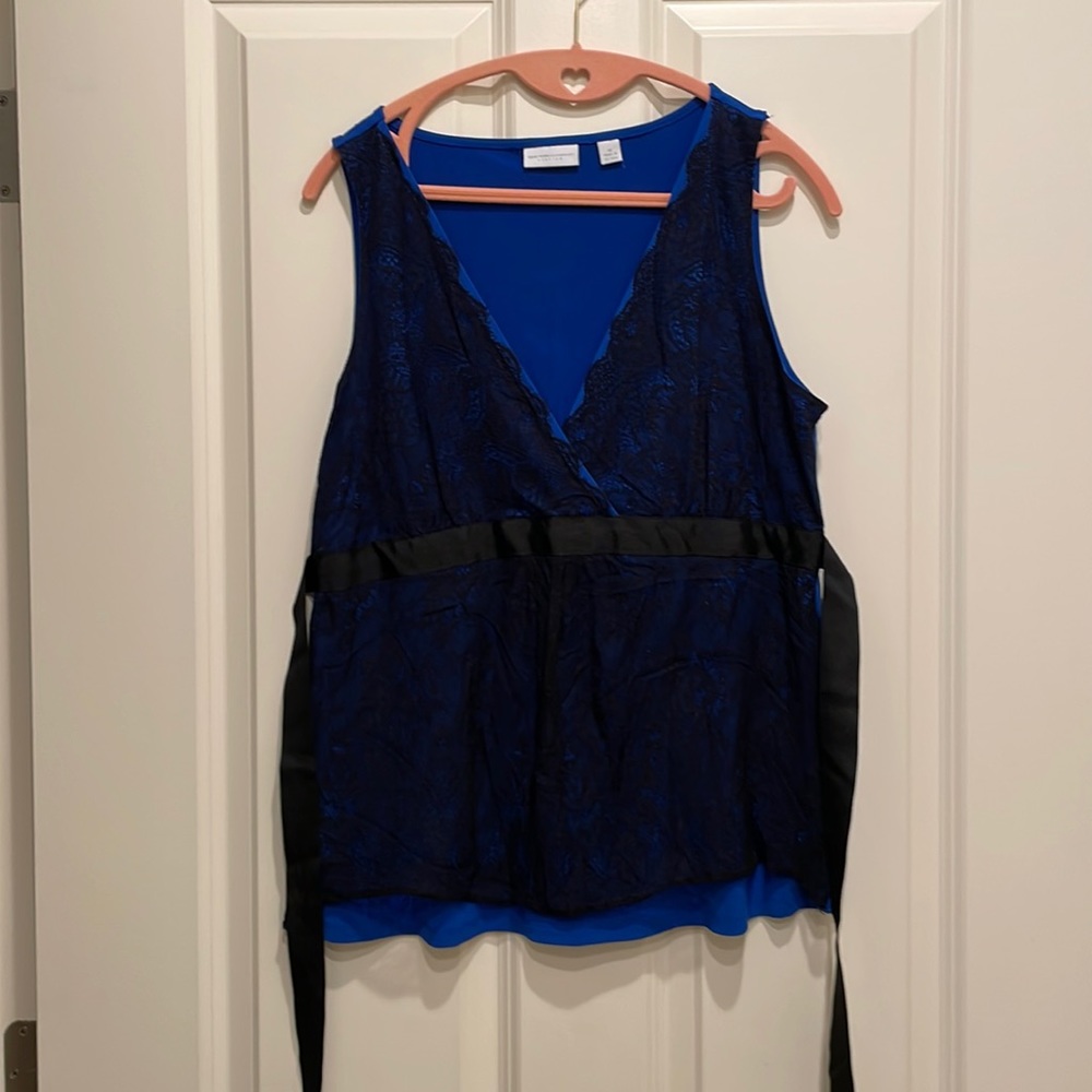 New York & Company wrap front blouse